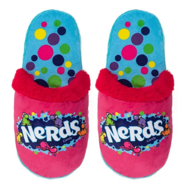 Nerds Fuzzy Slipper Slides-Large